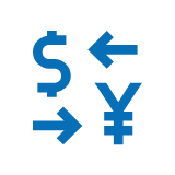 Icône symbolisant l'échange de devises