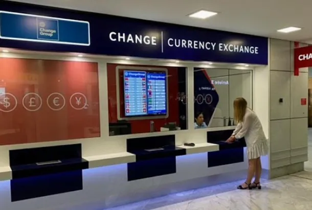 Un bureau de change ChangeGroup à l'aéroport de Toulouse