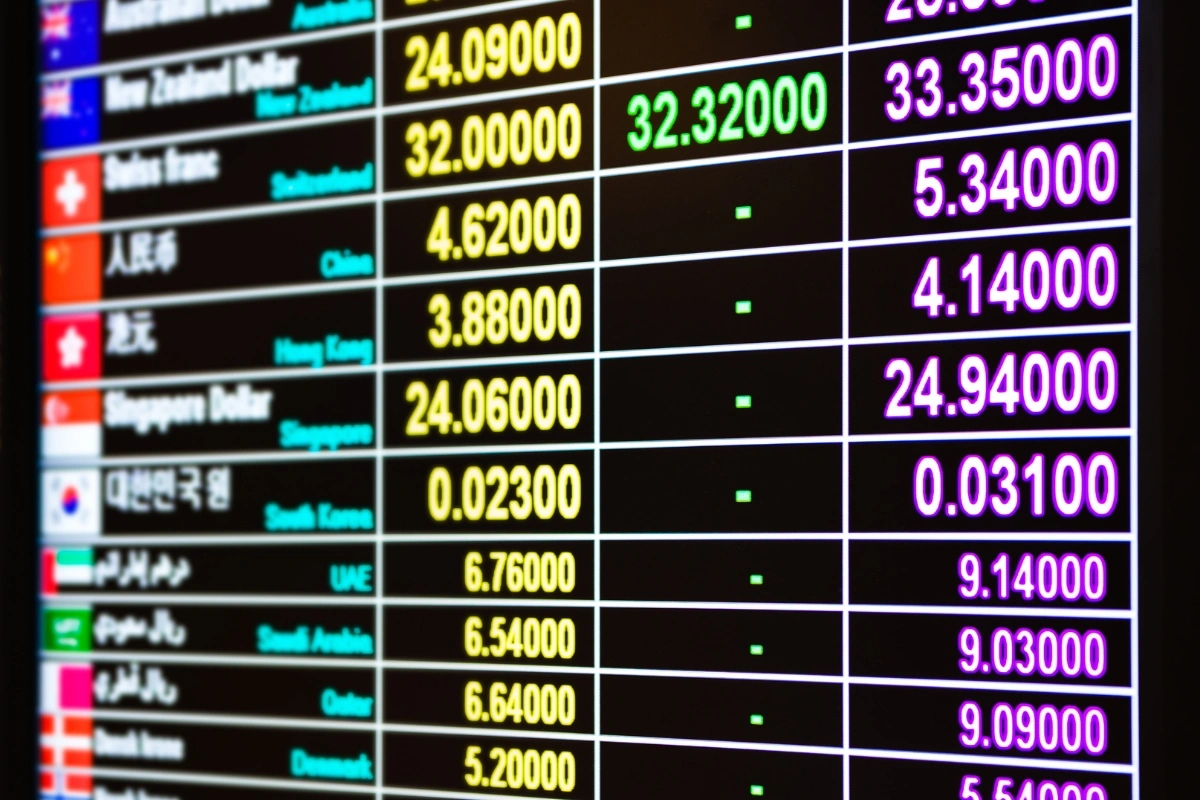 Comment lire un tableau de taux de change ?