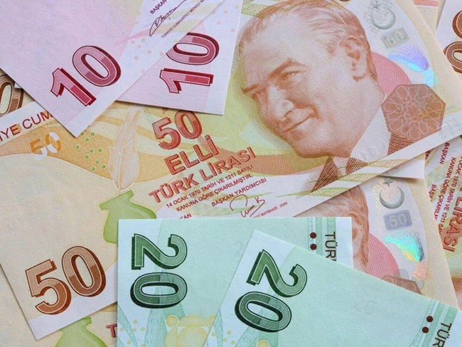 Turkish lira bank notes