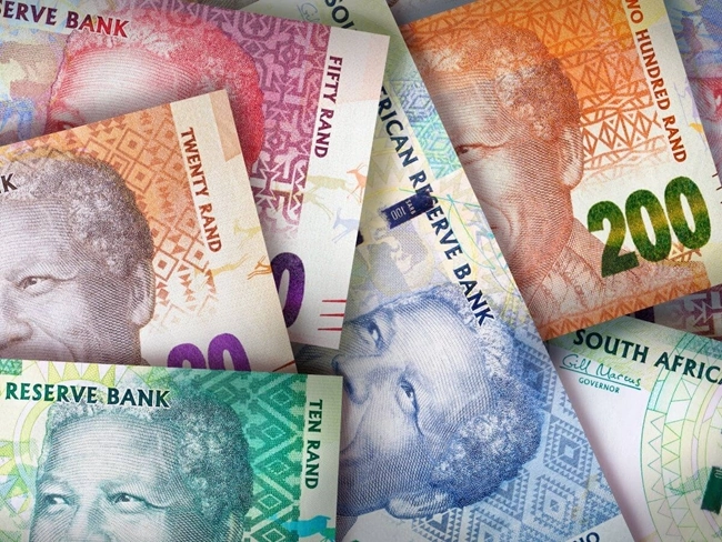 South African rand bank notes