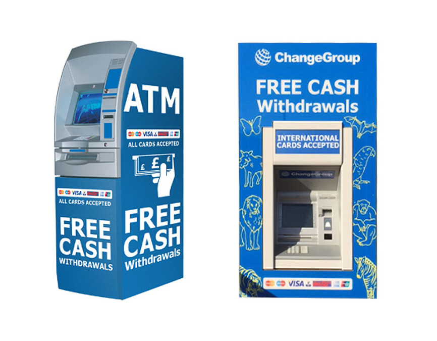 2 styles of ChangeGroup ATMs.